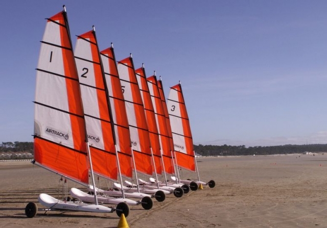 The nautical club's sand yachts